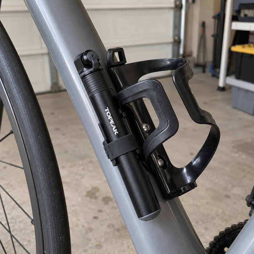 Mini bomba Topeak Two Timer XT presa no suporte lateral, no quadro da bicicleta